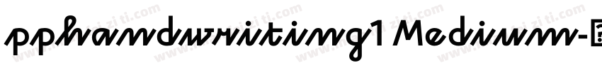 pphandwriting1 Medium字体转换